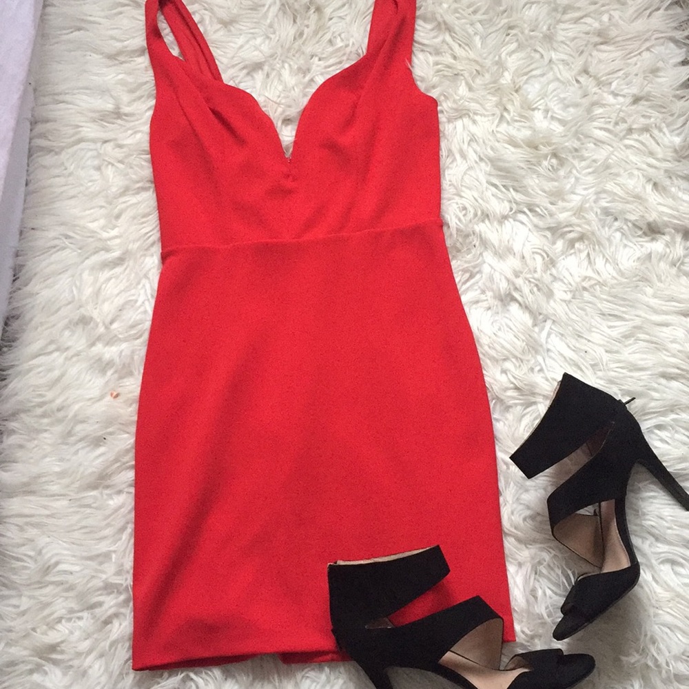 Red short dress from express